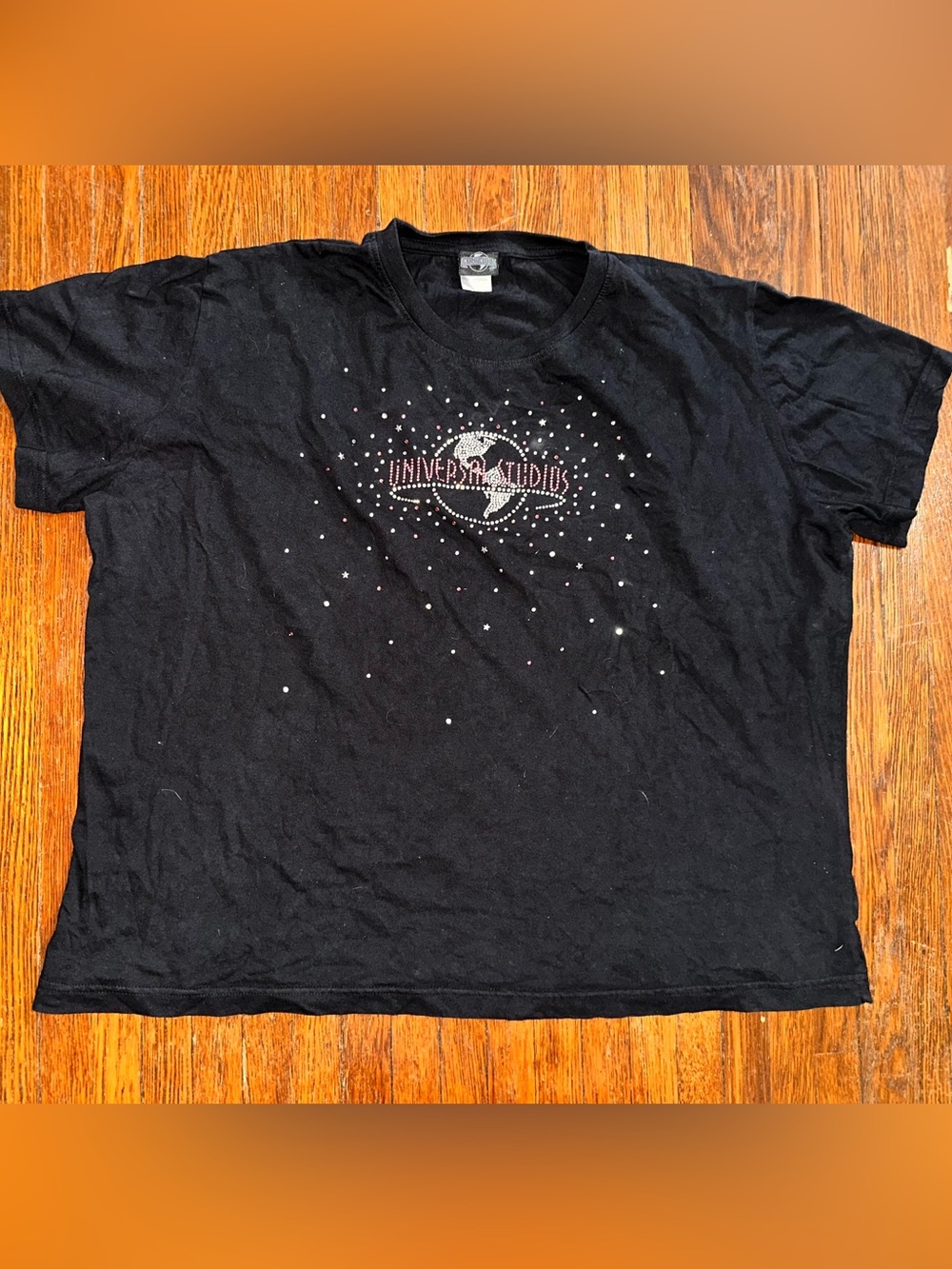 Vintage Women’s 2XL Universal Studios Bedazzled Black Theme Park Shirt